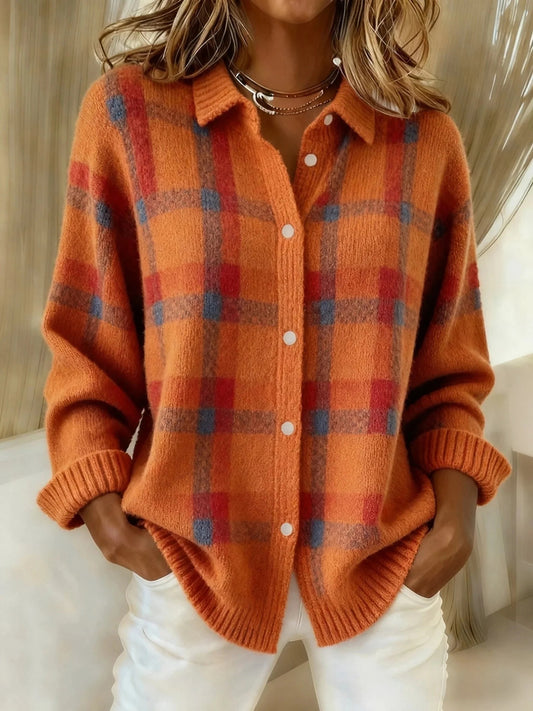 Cait | Camisa abotonada suave y colorida