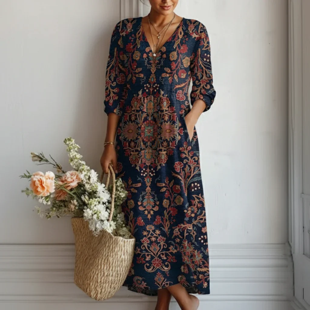 LEIRE | Vestido largo de estilo étnico