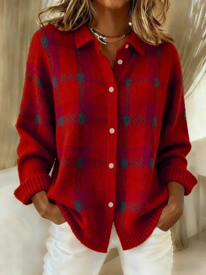 Cait | Camisa abotonada suave y colorida