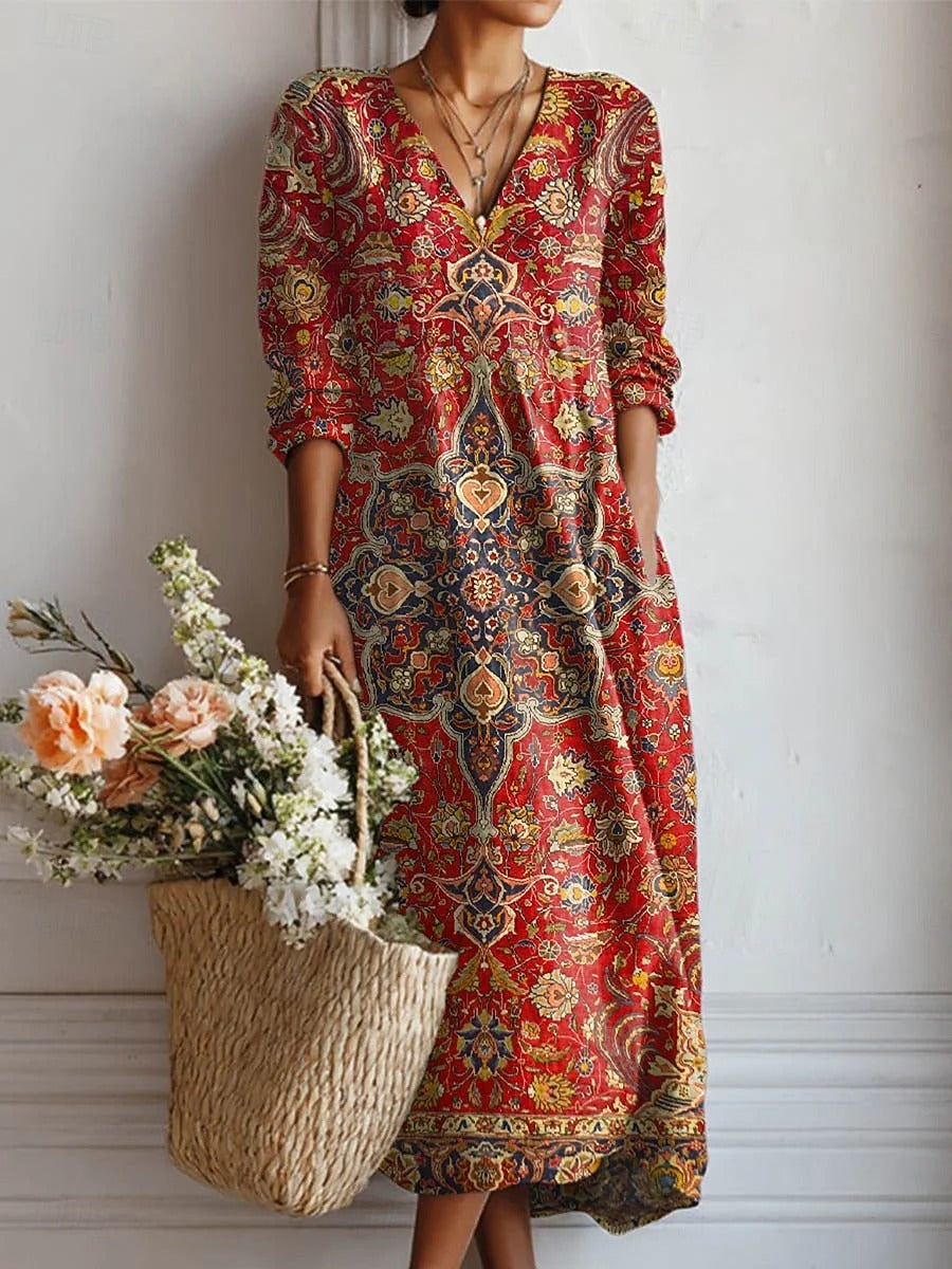 LEIRE | Vestido largo de estilo étnico