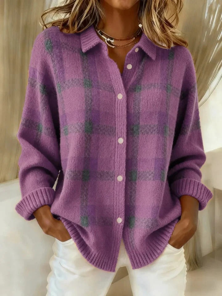 Cait | Camisa abotonada suave y colorida