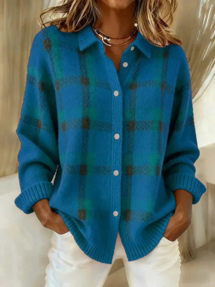 Cait | Camisa abotonada suave y colorida